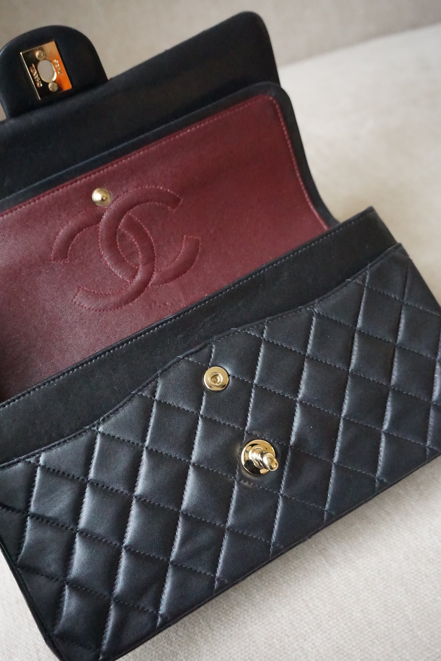 Pre-Loved Chanel Black Medium Classic Flap
