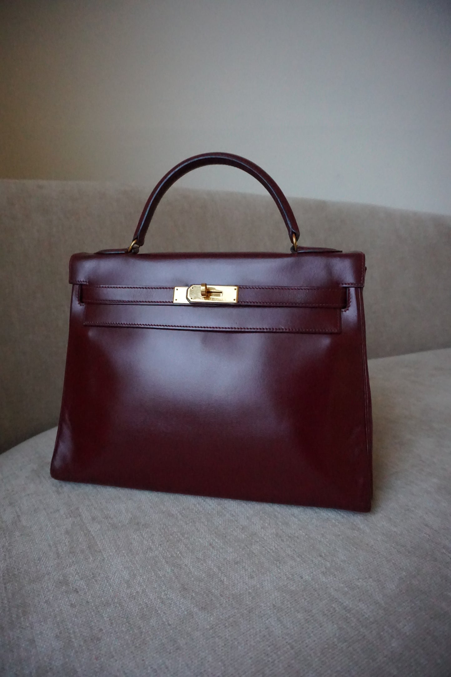 Pre-Loved Kelly 32 Rouge H Box