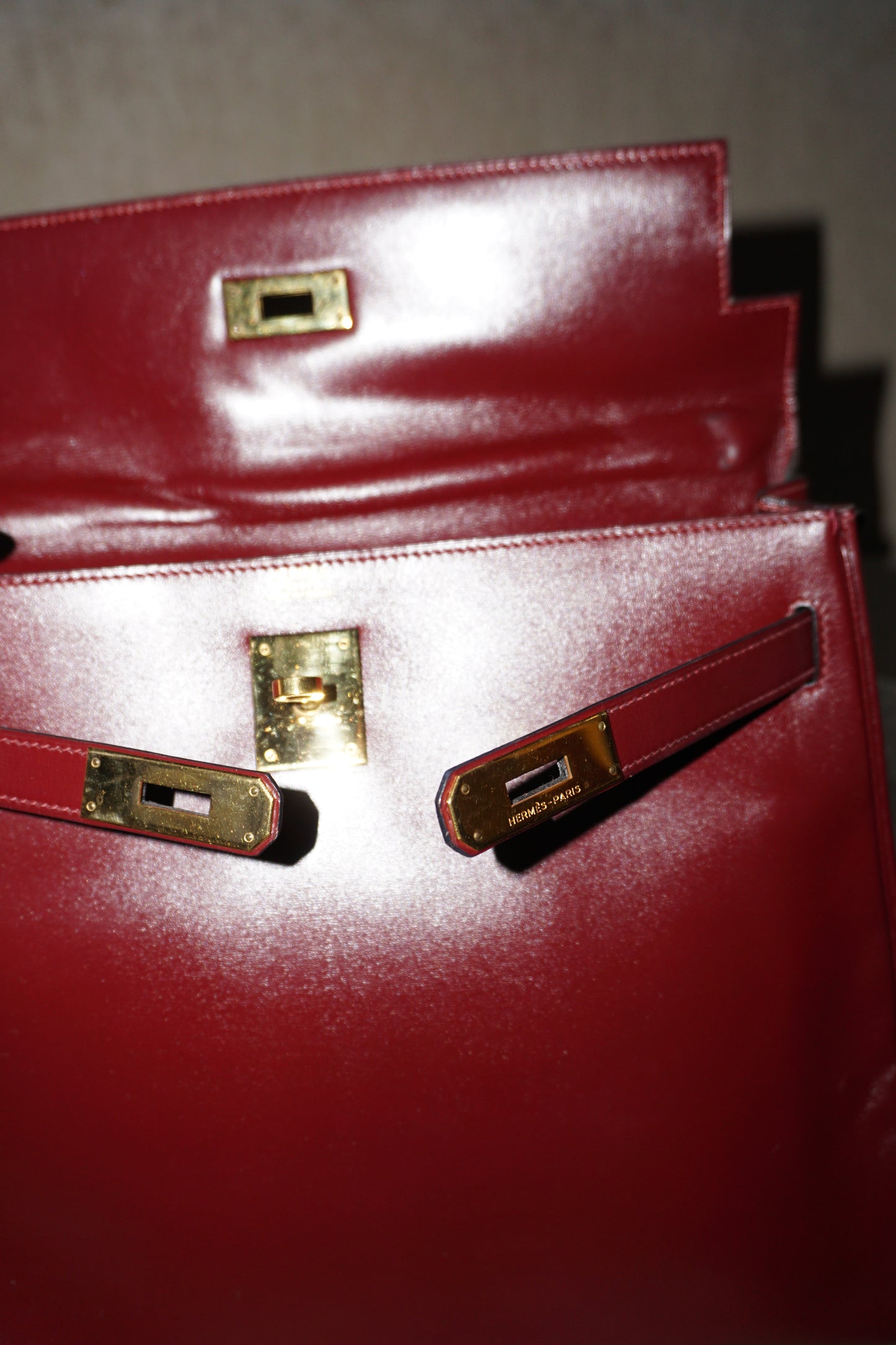 Pre-Loved Kelly 32 Rouge H Box