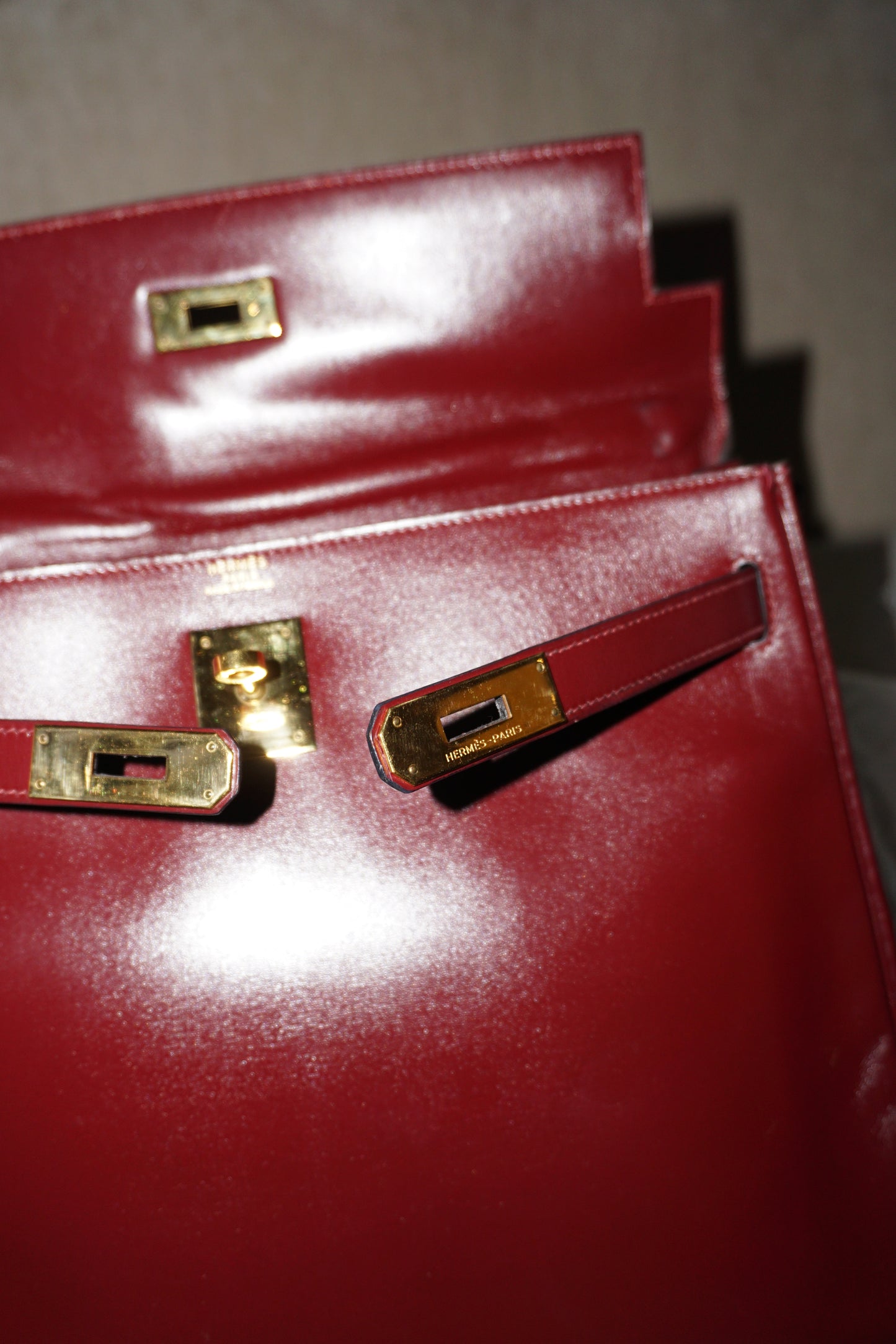 Pre-Loved Kelly 32 Rouge H Box