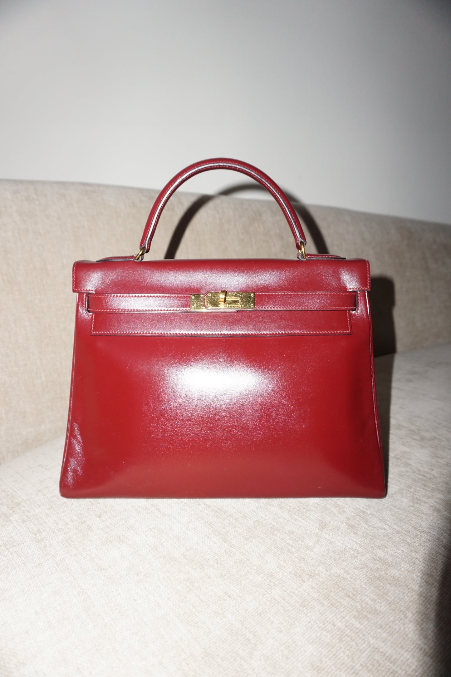 Pre-Loved Kelly 32 Rouge H Box