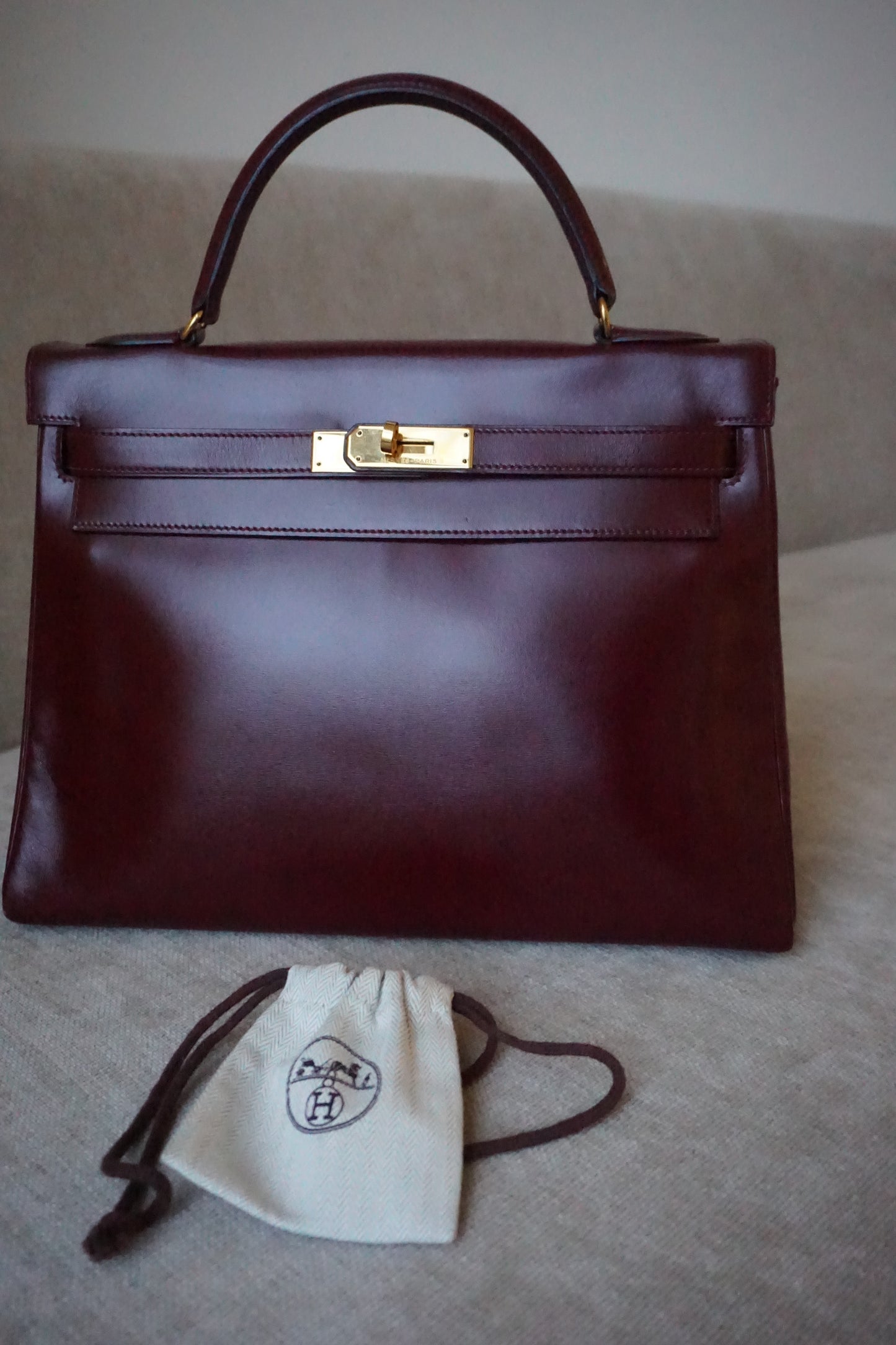 Pre-Loved Kelly 32 Rouge H Box