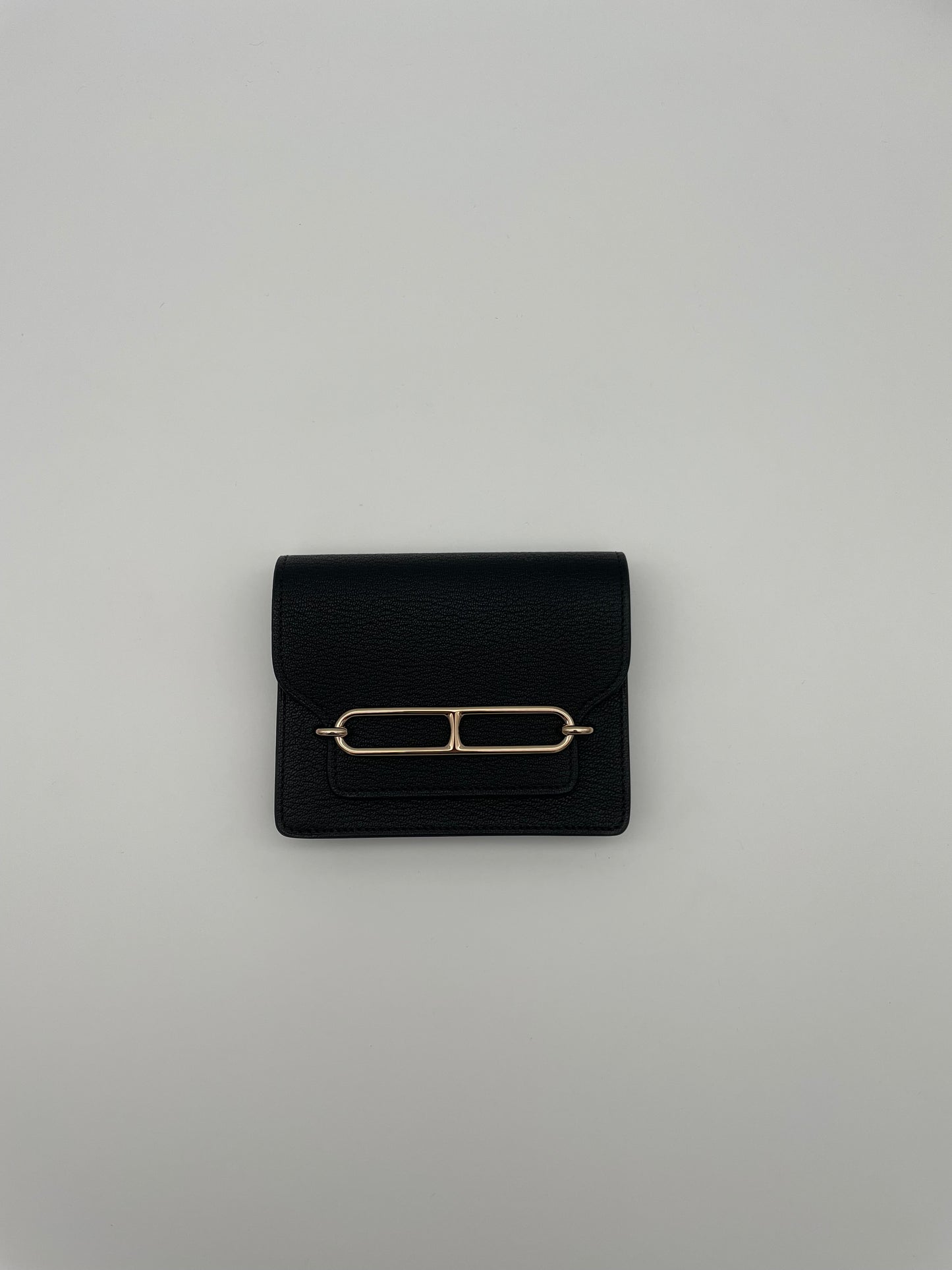Pre-Loved 2023 Hermès Black Roulis Slim Wallet