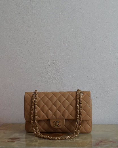 Pre-Loved Chanel Beige Medium Classic Flap