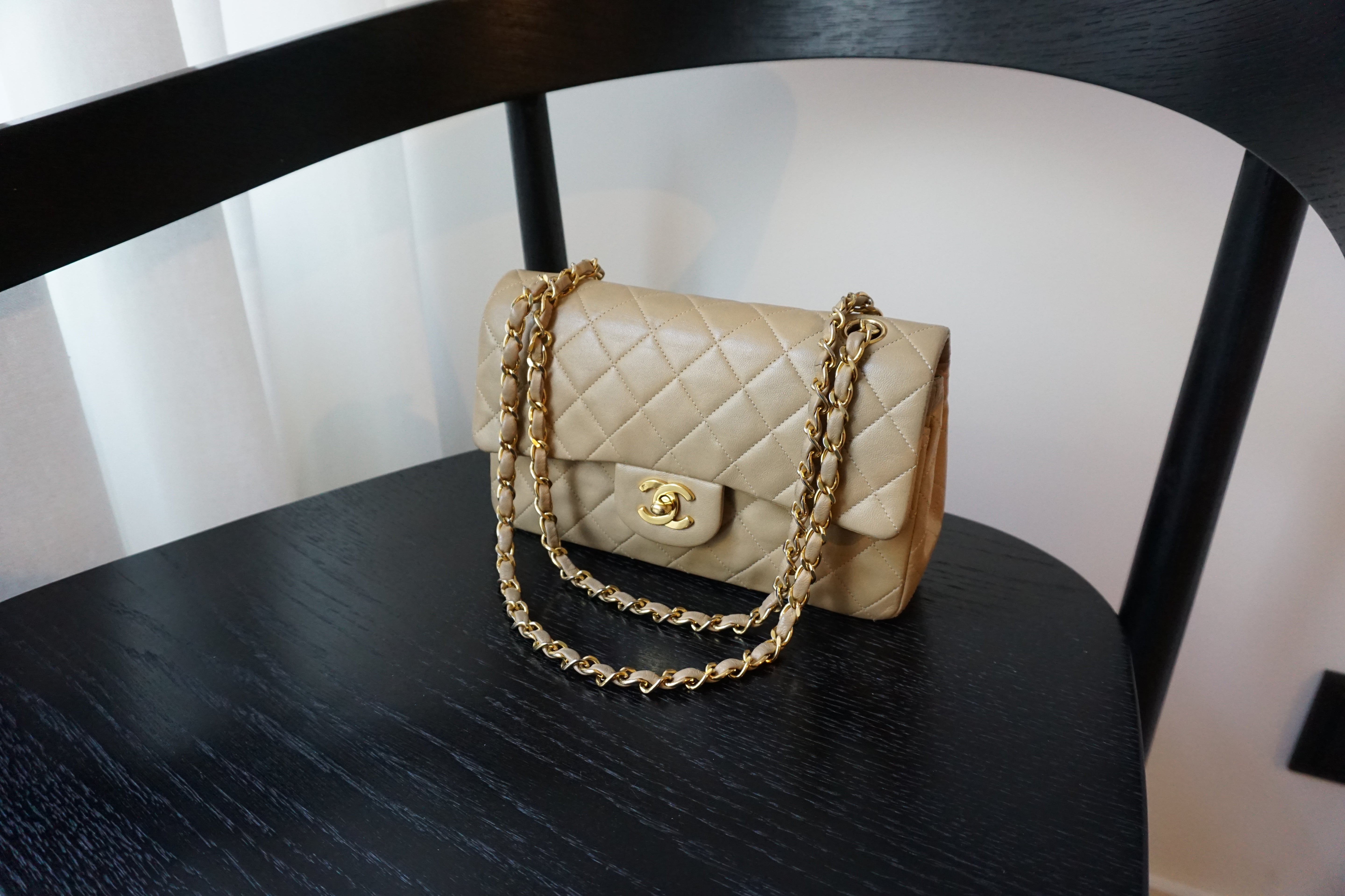 Pre-Loved Chanel Beige Small Classic Flap – The Bag Lady