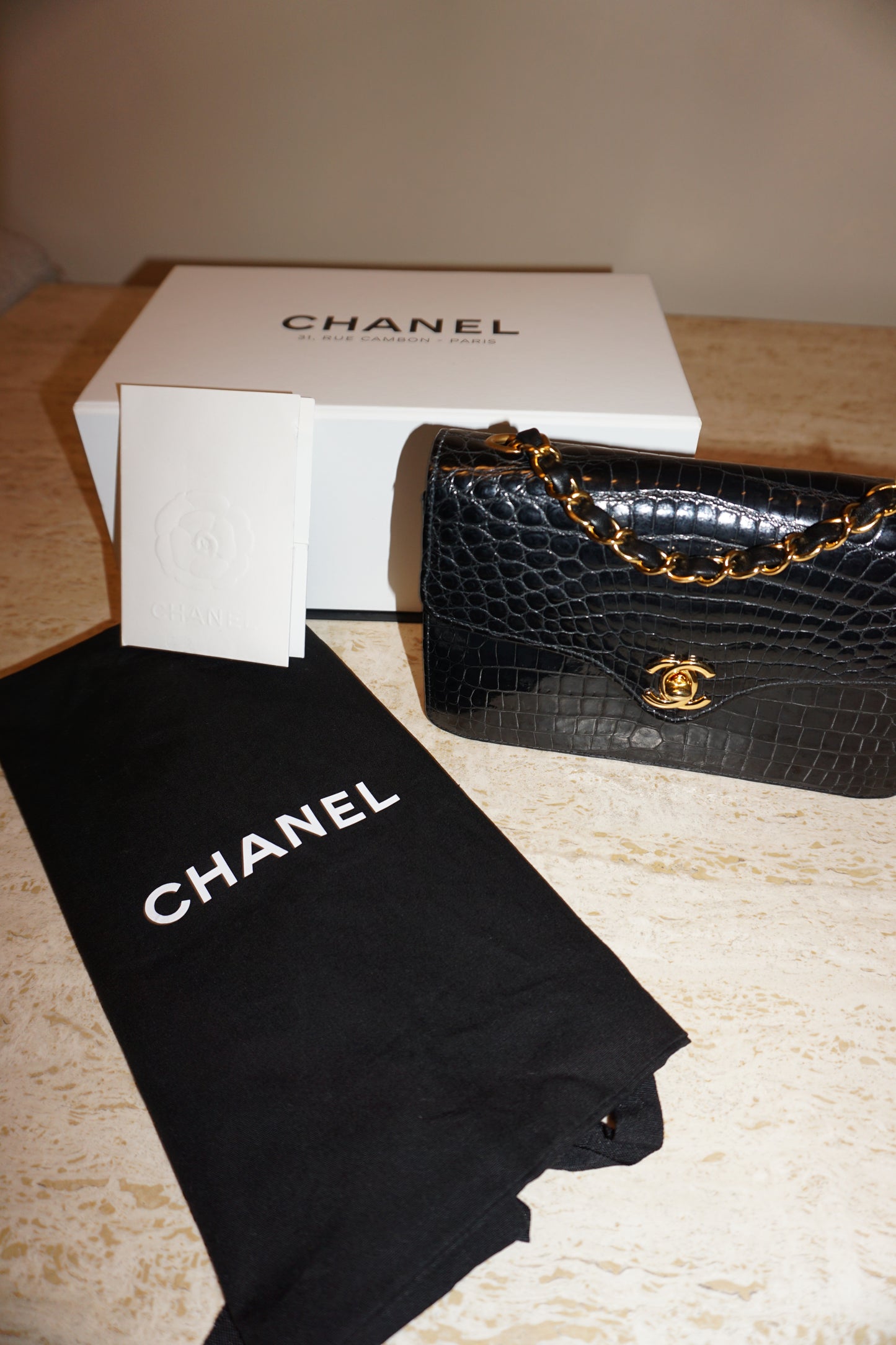 Pre-Loved Chanel Croc Mini Flap