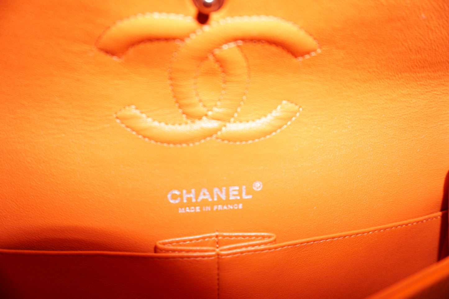 Pre-Loved Chanel Orange Medium Classic Flap