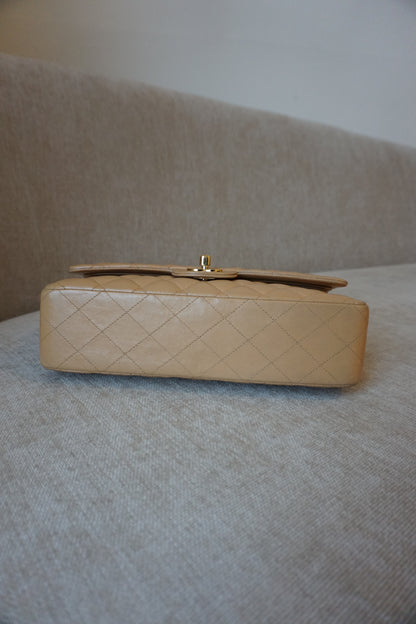 Pre-Loved Chanel Beige Medium Classic Flap