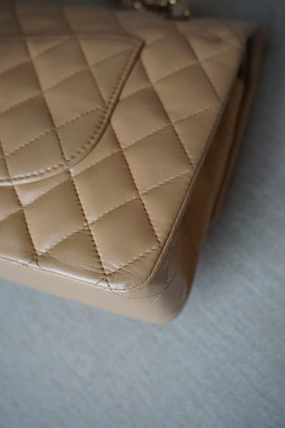 Pre-Loved Chanel Beige Medium Classic Flap