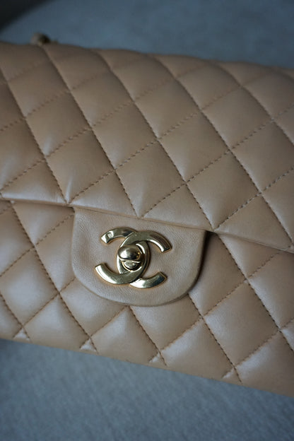 Pre-Loved Chanel Beige Medium Classic Flap