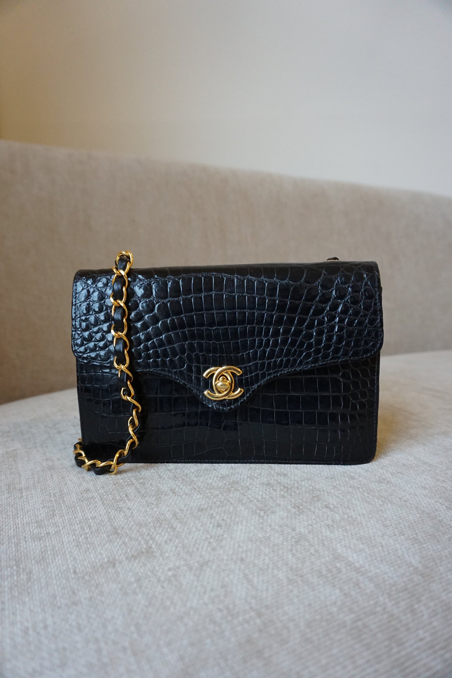 Pre-Loved Chanel Croc Mini Flap