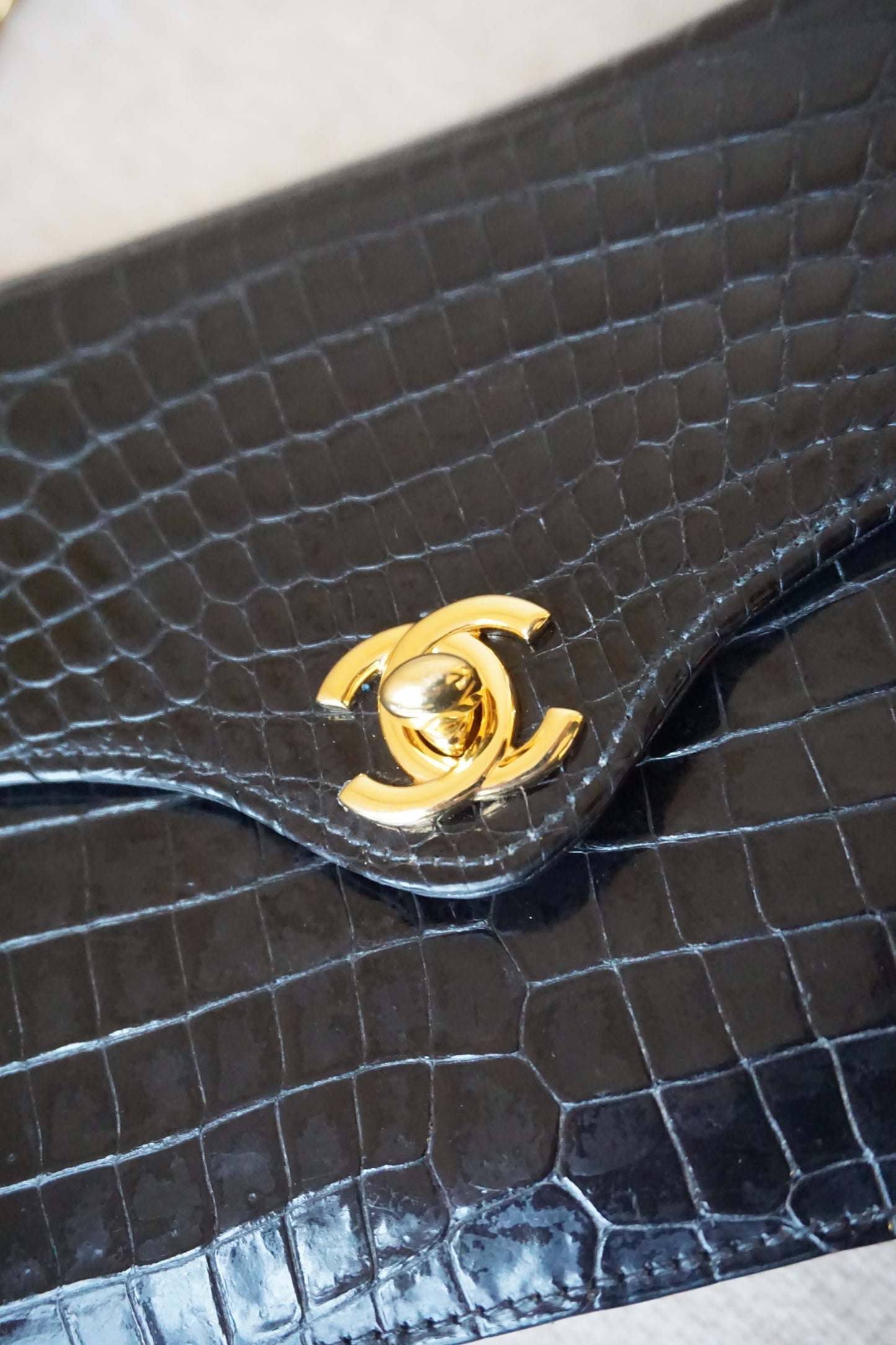 Pre-Loved Chanel Croc Mini Flap