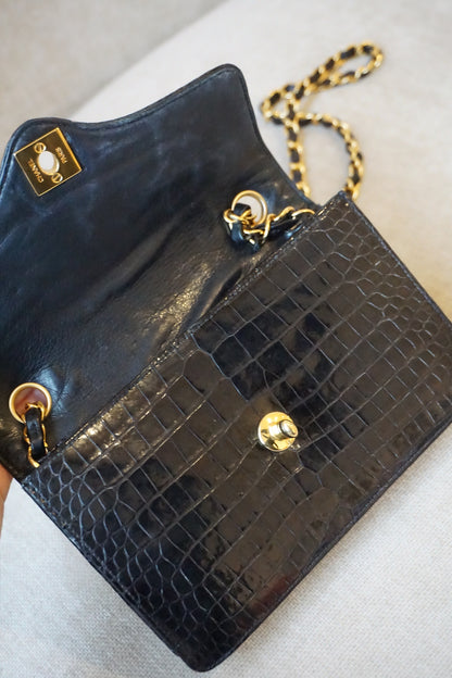 Pre-Loved Chanel Croc Mini Flap