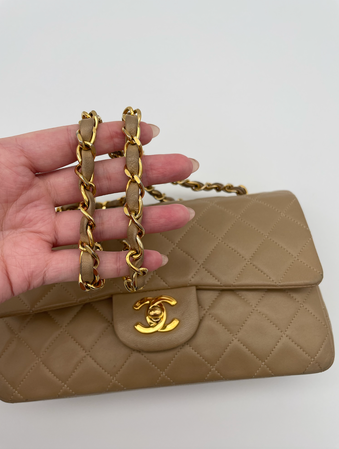 Pre-Loved Chanel Beige Small Classic Flap – The Bag Lady